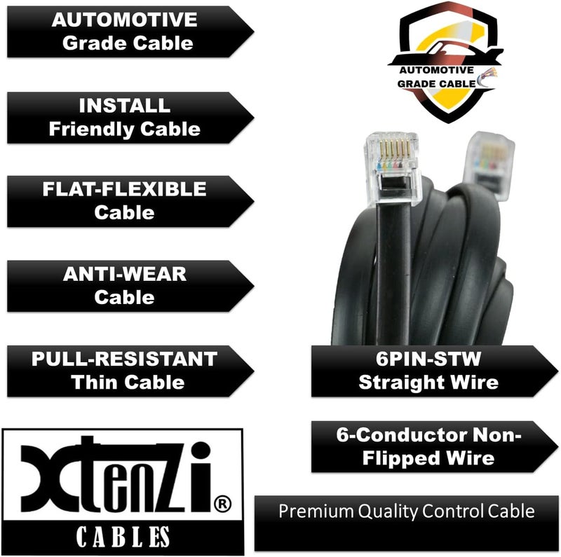 Xtenzi 6Pin Flex Cable XTFC Wire Accessory XT91612 for Amp Remote Bass Knob Compatible with Kicker IX ZX DX ZXM Amplifier - Image 4